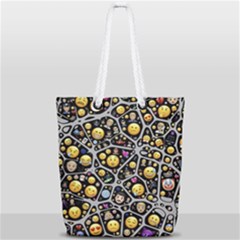 Mental Emojis Emoticons Icons Full Print Rope Handle Tote (small) by Paksenen