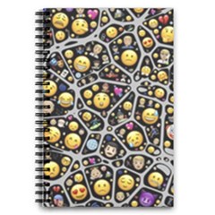 Mental Emojis Emoticons Icons 5 5  X 8 5  Notebook by Paksenen