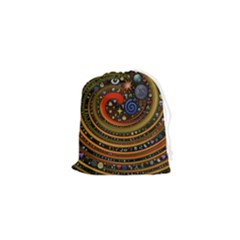 Swirl Vortex Emoji Cyclone Motion Art Drawstring Pouch (xs) by Paksenen