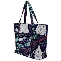 Experience Feeling Clothing Self Zip Up Canvas Bag by Paksenen