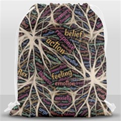Mental Human Experience Mindset Pattern Drawstring Bag (large) by Paksenen