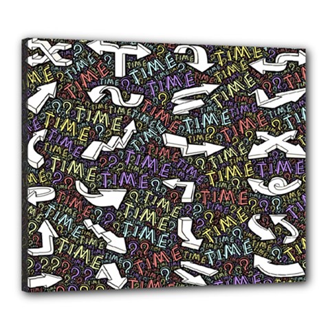 Time Nonlinear Curved Undirected Canvas 24  X 20  (stretched) by Paksenen