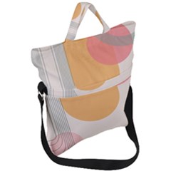Lines Boho Poster Contemporary Fold Over Handle Tote Bag by Bedest