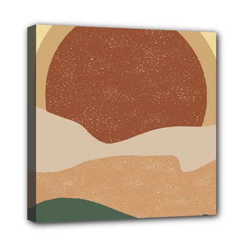 Sunrise Sunset Desert Wall Art Mini Canvas 8  X 8  (stretched) by Bedest
