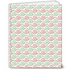 Spiral Geometry Pattern 8  X 10  Hardcover Notebook by Ndabl3x