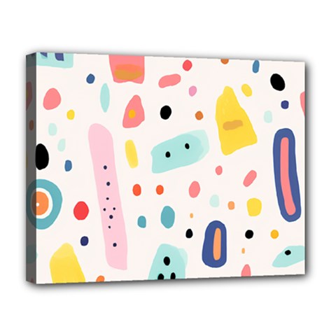 Abstract Seamless Colorful Pattern Canvas 14  X 11  (stretched) by Ndabl3x