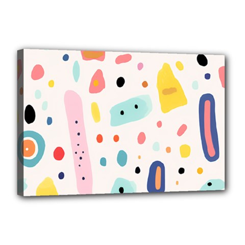 Abstract Seamless Colorful Pattern Canvas 18  X 12  (stretched) by Ndabl3x