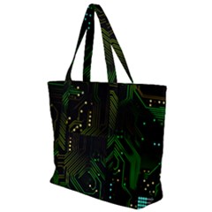 Circuits Circuit Board Green Technology Zip Up Canvas Bag by Ndabl3x