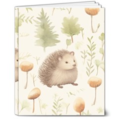 Hedgehog Mushroom 8  X 10  Hardcover Notebook by Ndabl3x