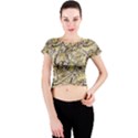 Marble Texture Pattern Seamless Crew Neck Crop Top View1