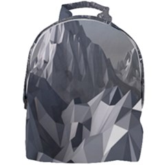 Gray Mountain Illustration Grey Mountain Digital Mini Full Print Backpack by Cendanart