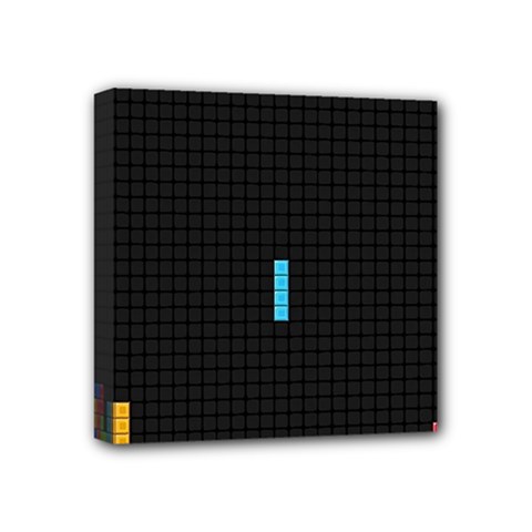 Tetris Game Mini Canvas 4  X 4  (stretched) by Cendanart
