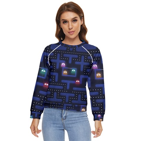 Retro Games Women s Long Sleeve Raglan T-shirt by Cendanart