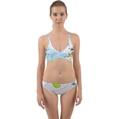 Astronaut Spaceship Wrap Around Bikini Set by Bedest