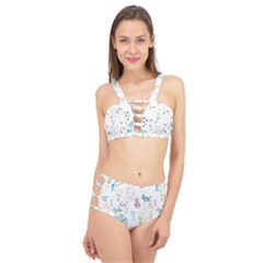 Background Decorative Cage Up Bikini Set by Bedest