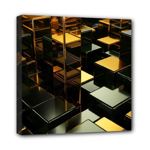 Abstract Shiny Pattern Mini Canvas 8  X 8  (stretched) by Grandong