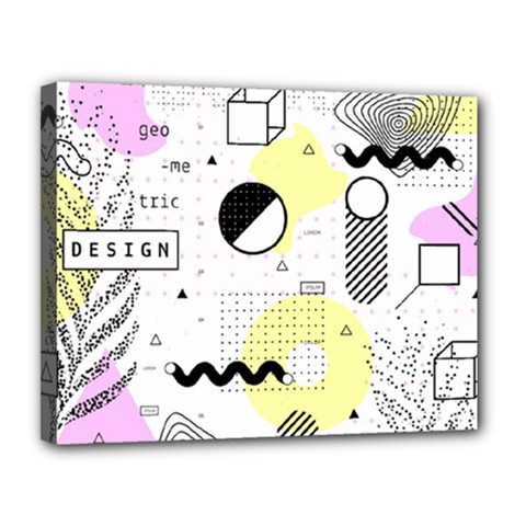 Graphic Design Geometric Background Canvas 14  X 11  (stretched) by Bedest