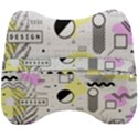 Graphic Design Geometric Background Velour Head Support Cushion View2