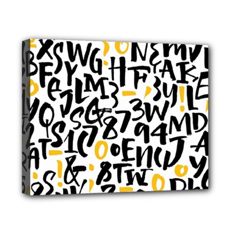 Letters Pattern Canvas 10  X 8  (stretched) by Bedest