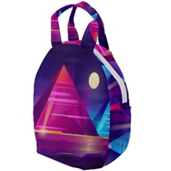 Egyptian Pyramids Night Landscape Cartoon Art Travel Backpack by Bedest
