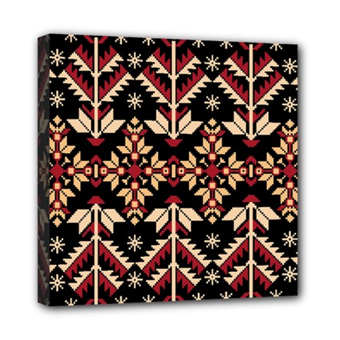 Vector Illustration Of Ukrainian Folk Seamless Pattern Ethnic Ornament Border Element Traditional Mini Canvas 8  X 8  (stretched) by Bedest