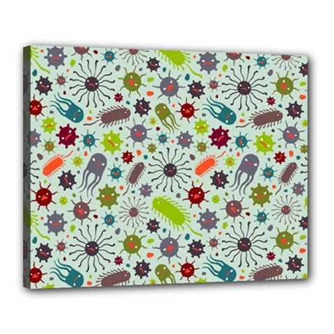 Seamless Pattern With Viruses Canvas 20  X 16  (stretched) by Bedest