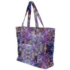 Abstract Pebbles Iv Zip Up Canvas Bag by kaleidomarblingart