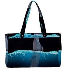 Dolphin Moon Water Canvas Work Bag by Ndabl3x