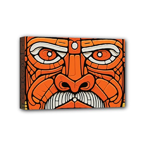 Face Skull Head Art Mini Canvas 6  X 4  (stretched) by Ndabl3x