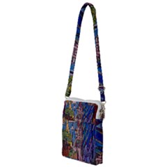 Castle Building Stained Glass Multi Function Travel Bag by Cendanart