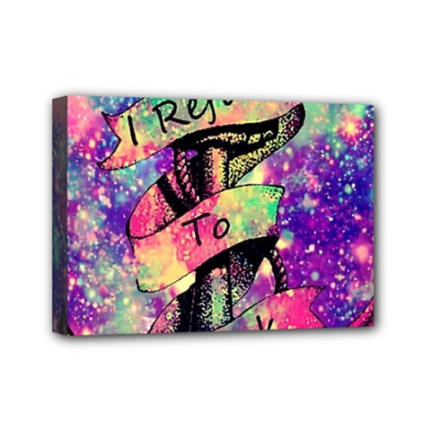 Anchor Purple Space Mini Canvas 7  X 5  (stretched) by Bedest