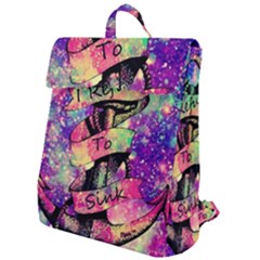Anchor Purple Space Flap Top Backpack by Bedest