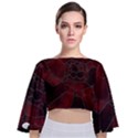 Mosaic Glass Glass Mosaic Colorful Tie Back Butterfly Sleeve Chiffon Top View1