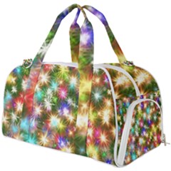 Star Colorful Christmas Abstract Burner Gym Duffel Bag by Cendanart
