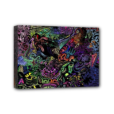 Psychodelic Absract Mini Canvas 7  X 5  (stretched) by Bedest