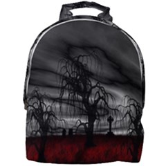 Grave Yard Dark Fantasy Trees Mini Full Print Backpack by Cemarart