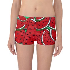 Summer Watermelon Fruit Boyleg Bikini Bottoms by Cemarart