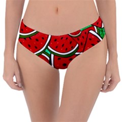 Summer Watermelon Fruit Reversible Classic Bikini Bottoms by Cemarart
