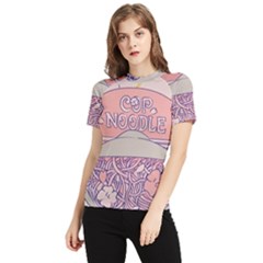 Ramen Kawaii Aesthetic Pink Women s Short Sleeve Rash Guard by Cemarart