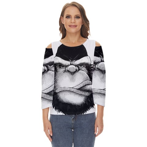 Png Huod Cut Out Wide Sleeve Top by saad11