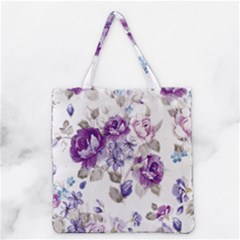 Flower-floral-design-paper-pattern-purple-watercolor-flowers-vector-material-90d2d381fc90ea7e9bf8355 Grocery Tote Bag by saad11
