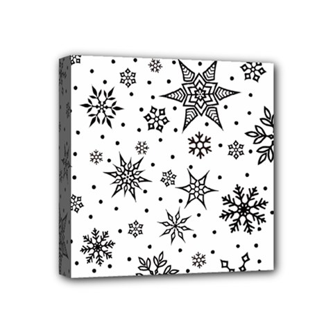 Snowflake-icon-vector-christmas-seamless-background-531ed32d02319f9f1bce1dc6587194eb Mini Canvas 4  X 4  (stretched) by saad11