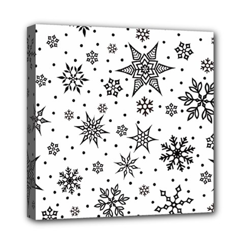 Snowflake-icon-vector-christmas-seamless-background-531ed32d02319f9f1bce1dc6587194eb Mini Canvas 8  X 8  (stretched) by saad11