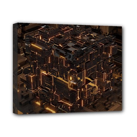 Cube Forma Glow 3d Volume Canvas 10  X 8  (stretched) by Bedest