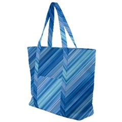 Ambience In Blue Zip Up Canvas Bag by bruzer