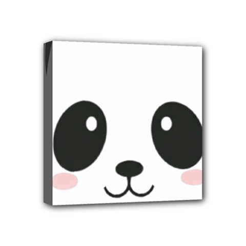 Cute Panda Love Animal Mini Canvas 4  X 4  (stretched) by Ndabl3x