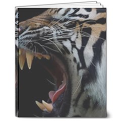 Angry Tiger Roar 8  X 10  Hardcover Notebook by Cemarart