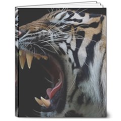 Angry Tiger Roar 8  X 10  Softcover Notebook by Cemarart
