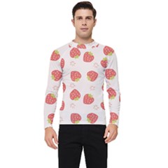 Strawberries Pattern Design Men s Long Sleeve Rash Guard by Grandong