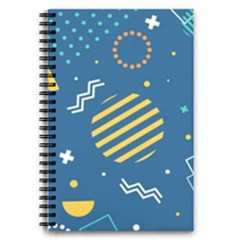 Flat Design Geometric Shapes Background 5 5  X 8 5  Notebook by Grandong